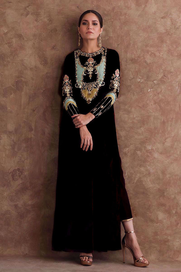 3PC Raw Silk Dress With Organza Duppatta – Imra Collection