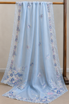 Kaftan Style 3-Piece Suit | Shamooz Silk Shirt & Trouser with Organza Dupatta