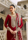 03-Piece Embroidered Korean Silk With Heavy Organza Dupatta - Ready To Wear