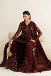 Plum Mirror Luminary: Heavy Embroidered Chiffon Suit | Ready To Wear