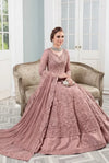 Dusty Mauve Pink: Net Heavy Bridal Gown Suit | Ready To Wear