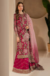 Pink Chiffon Embroidered Formal Suit with Silk Trouser & Net Dupatta | Ready to Wear