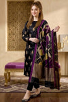 03-Piece Shamoze Silk Suit With Pearls & Beads Handwork | Ready To Wear