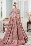 Dusty Mauve Pink: Net Heavy Bridal Gown Suit | Ready To Wear