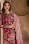 Pink Chiffon Embroidered Formal Suit with Silk Trouser & Net Dupatta | Ready to Wear