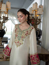 Poshkari Raw Silk Embroidered 3PC Suit | Ready To Wear