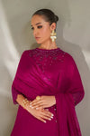 Deep Fuschia: Embroidered Short Kurti Suit | Ready To Wear