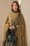 Embroidered Chiffon Sharara Suit with Organza Borders & Malai Crepe Sharara | Ready to Wear