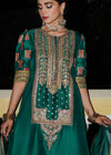 03-Piece Raw Silk Suit With Embroidery - Ready To Wear