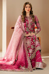 Pink Chiffon Embroidered Formal Suit with Silk Trouser & Net Dupatta | Ready to Wear