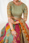 03-piece Embroidered Silk Lehanga With Organza Dupatta | Ready To Wear