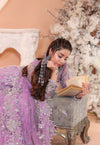 Pastel Lilac & Sparkling Silver: Embroidered Net Bridal Lenge Choli | Ready To Wear