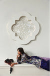 03- Piece Stitched Floral Printed Silk Suit - Ready To Wear