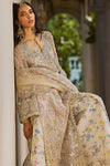 03-Piece Embroidered Hand Embellished With Organza Dupatta - Ready To Wear