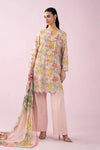 03-Piece Printed Lawn Suit With Chiffon Dupatta | Ready To Wear