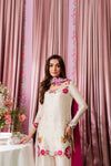 Embroidered Shamoze Silk Pearl Work 3-Piece Suit | Ready To Wear