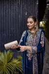 3 Piece Stitched Velvet Suit - Ready To Wear