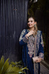 3 Piece Stitched Velvet Suit - Ready To Wear