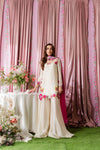 Embroidered Shamoze Silk Pearl Work 3-Piece Suit | Ready To Wear