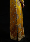 Mustard Hand-Embellished Satin Silk Long Shirt - Ready To Wear
