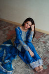 03-Piece Silk Suit With Embroidery - Ready To Wear