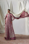 03-Piece Organza Suit With Embroidery - Ready To Wear