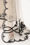 Cream Ivory Chiffon Suit With Jet Black Embroidery | Ready To Wear