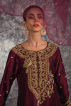 03-Piece Sheesha Silk With Embroidery - Ready To Wear