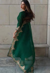 03-Piece Luxury Raw Silk Dress Ready To Wear