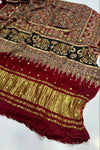Pure Gujji silk Ajrak And Chunri Hand work Full Size Dupatta With Paltawa