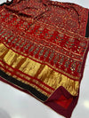 Pure Gujji silk Ajrak And Chunri Hand work Full Size Dupatta With Paltawa