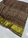Pure Gujji silk Ajrak And Chunri Hand work Full Size Dupatta With Paltawa