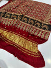 Pure Gujji silk Ajrak And Chunri Hand work Full Size Dupatta With Paltawa