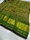 Pure Gujji silk Ajrak And Chunri Hand work Full Size Dupatta With Paltawa