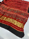 Pure Gujji silk Ajrak And Chunri Hand work Full Size Dupatta With Paltawa