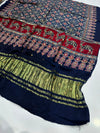 Pure Gujji silk Ajrak And Chunri Hand work Full Size Dupatta With Paltawa