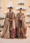 Deep Antique Bronze & Charcoal: Embroidered Organza Suit | Ready To Wear