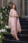 The Dusty Lavender Grace: Embroidered Chiffon Suit | Ready To Wear