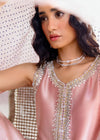 03-Piece Pink Tissue Ensemble - Ready To Wear