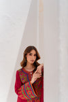 3 Piece Boski Linen Suit With Chiffon Dupatta | Ready To Wear
