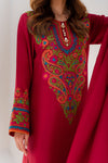 3 Piece Boski Linen Suit With Chiffon Dupatta | Ready To Wear