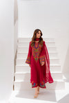 3 Piece Boski Linen Suit With Chiffon Dupatta | Ready To Wear