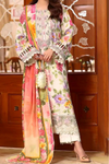 Printed & Embroidered 3pc Lawn Dress With Chiffon Dupatta| RTW