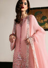 Evara Blush Pink Embroidered Raw Silk Ready-to-Wear Formal Suit